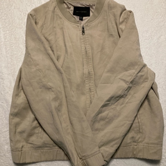 Banana Republic Tan Zip Up Jacket - Picture 1 of 3